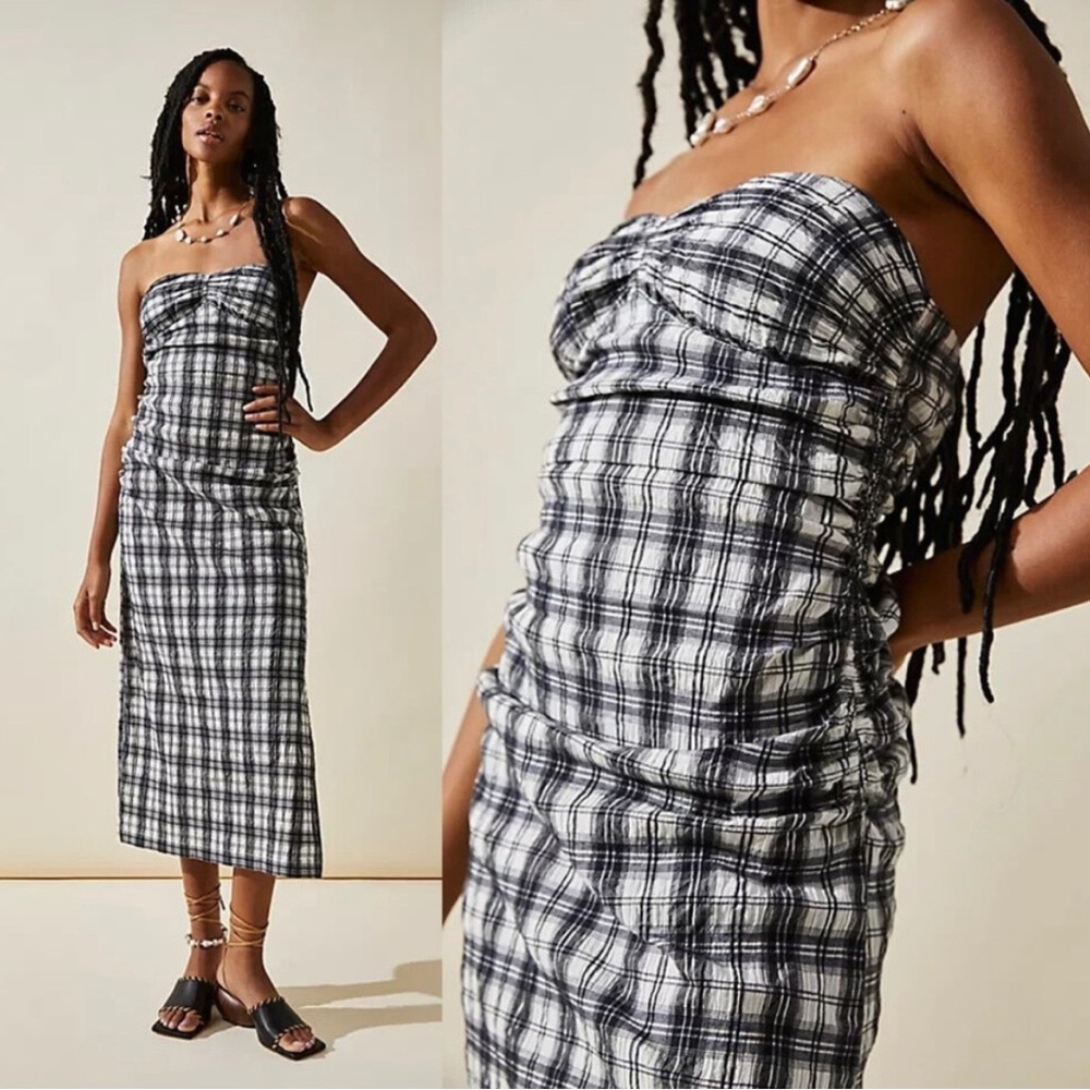 NWT Free People Brandi Plaid Midi size S